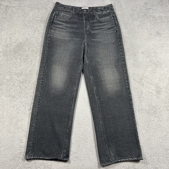 rag & bone Pants - Rag and Bone Pants Womens Large Black Miramar Fleece Pull On Wide Leg Sweatpants